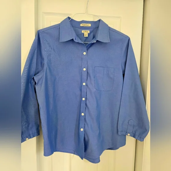 L.l. Bean Weinkle Free Oxford Shirt Sz. Medium Petite - Picture 1 of 7